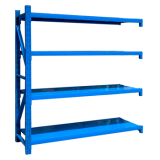 中型貨架副架2000×600×2000mm(四層,500kg/層,藍色)