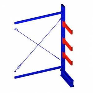 單面懸臂副架，1500*800*2500，400kg/層，4層，懸臂長700mm，含底座