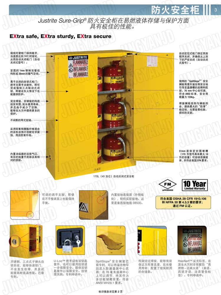 美國(guó)杰斯瑞特，防火安全柜，justrite防火柜，justrite安全柜，防爆柜justrite